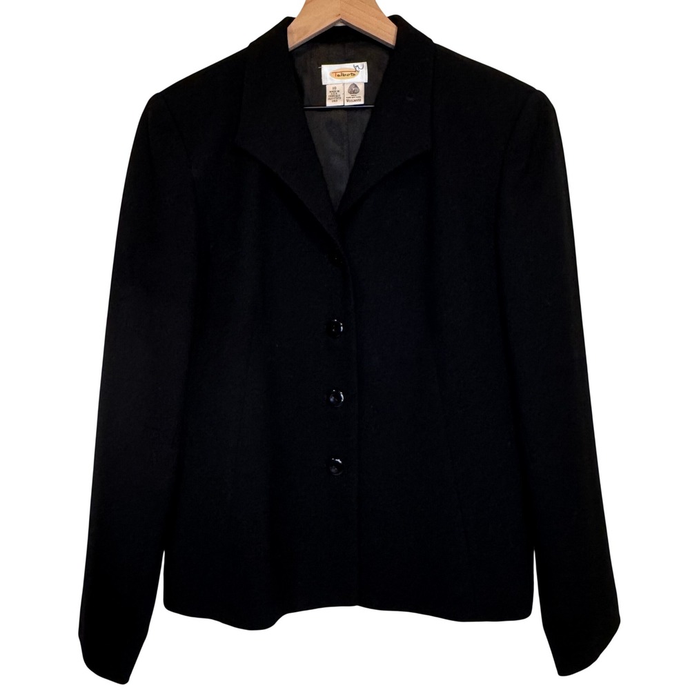 Vintage Talbots Black Wool Blazer Size 10‎ Made in USA Classic Business Casual